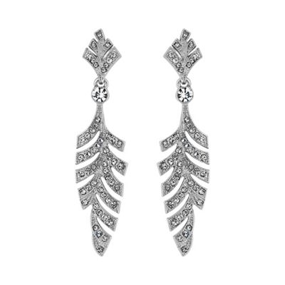 Designer silver leaf earring
